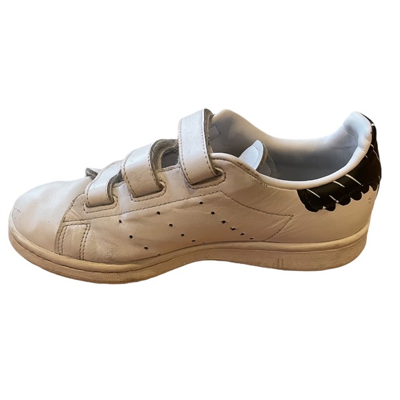 Adidas Stan Smith Sneakers Velcro white black women’s 8 /men’s 6.5 - Picture 6 of 9